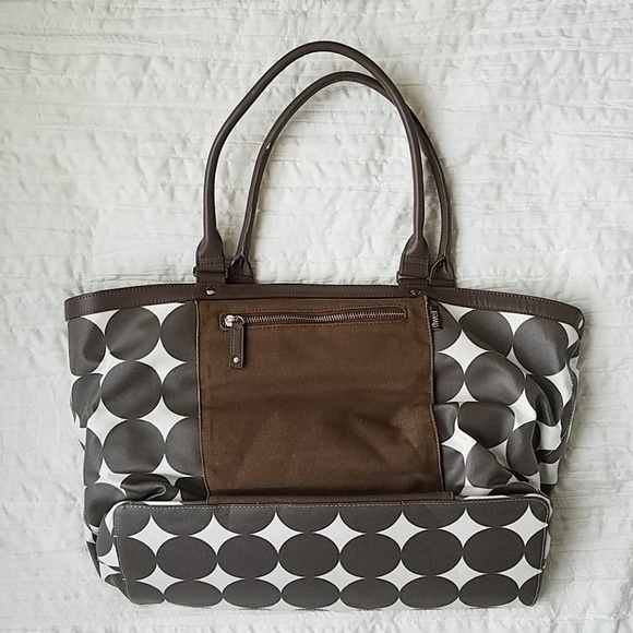 Dwell Unisex Polka Dot Diaper Bag - Picture 1 of 3
